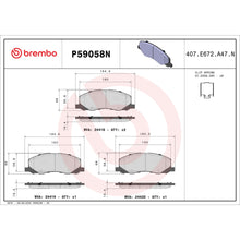 Load image into Gallery viewer, P59058N Brembo PRIME Ceramic Disc Brake Pad Set Brembo Brake Canada