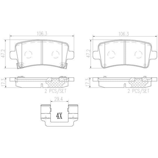 P59060N Brembo PRIME Ceramic Disc Brake Pad Set Brembo Brake Canada