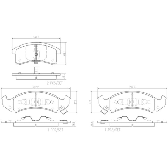 P59062N Brembo PRIME Ceramic Disc Brake Pad Set Brembo Brake Canada