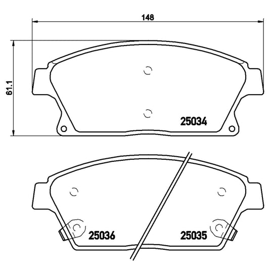 P59077X Brembo XTRA Low-Met Disc Brake Pad Set Brembo Brake Canada