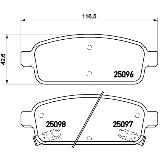 P59080X Brembo XTRA Low-Met Disc Brake Pad Set Brembo Brake Canada