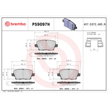 Load image into Gallery viewer, P59097N Brembo PRIME Ceramic Disc Brake Pad Set Brembo Brake Canada