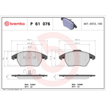 Load image into Gallery viewer, P61076 Brembo Premium Low-Met OE Equivalent Pad Brembo Brake Canada