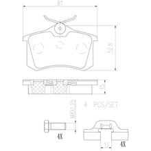 Load image into Gallery viewer, P61088N Brembo PRIME Ceramic Disc Brake Pad Set Brembo Brake Canada