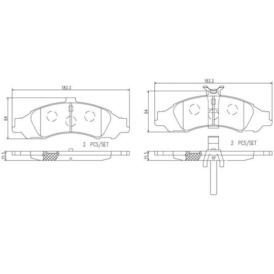 P64002N Brembo PRIME Ceramic Disc Brake Pad Set Brembo Brake Canada