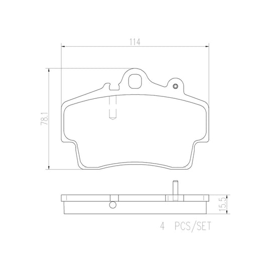 P65007N Brembo PRIME Ceramic Disc Brake Pad Set Brembo Brake Canada