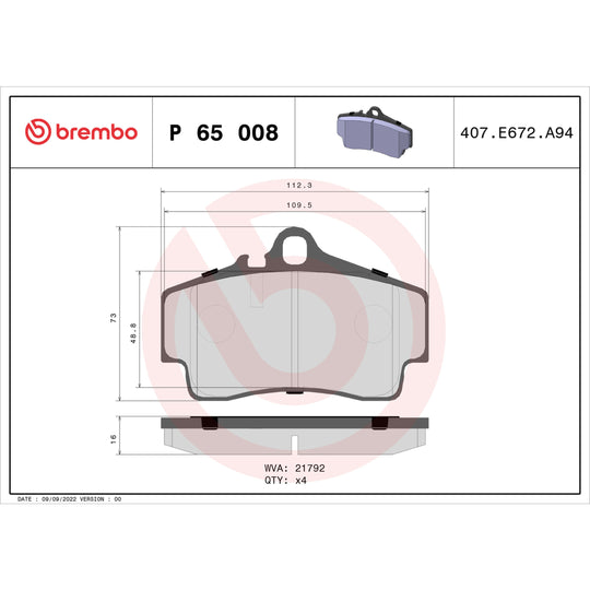 KT04417 Brembo Low-Met Brake Pad and UV Coated Vented Drilled Brake Disc Kit Brembo Brake Canada