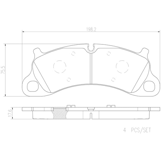P65025N Brembo PRIME Ceramic Disc Brake Pad Set Brembo Brake Canada