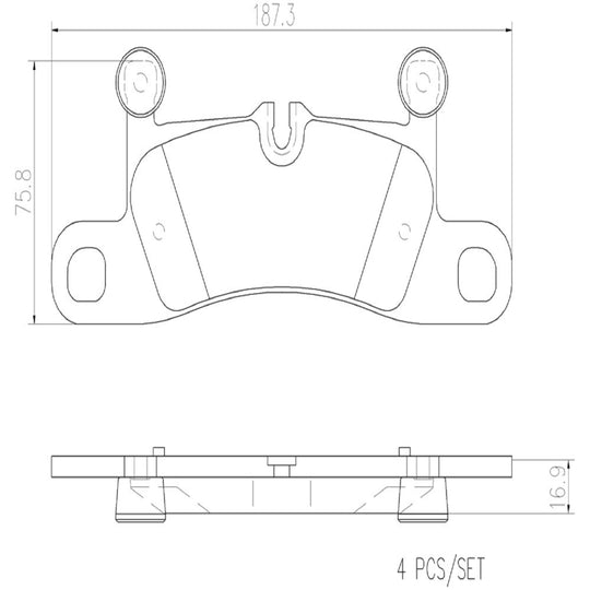 P65027N Brembo PRIME Ceramic Disc Brake Pad Set Brembo Brake Canada