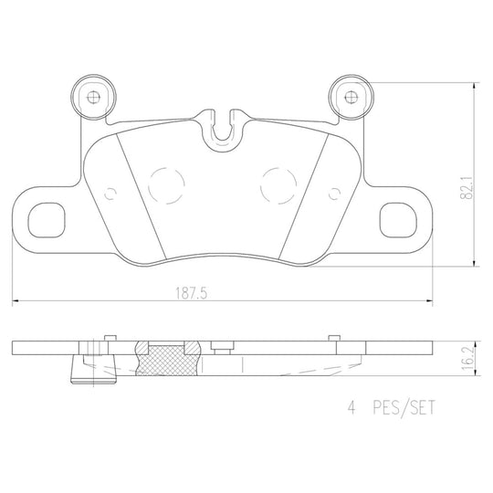 P65031N Brembo PRIME Ceramic Disc Brake Pad Set Brembo Brake Canada