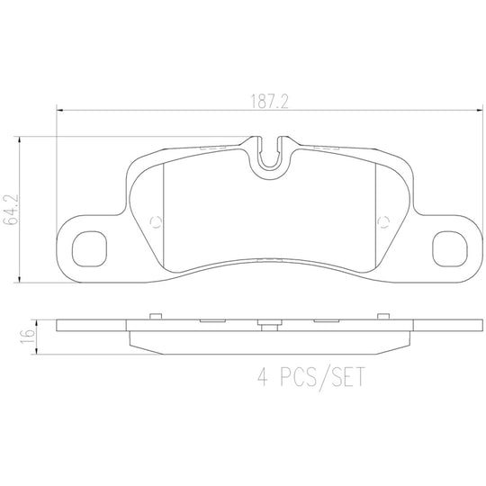 P65036N Brembo PRIME Ceramic Disc Brake Pad Set Brembo Brake Canada