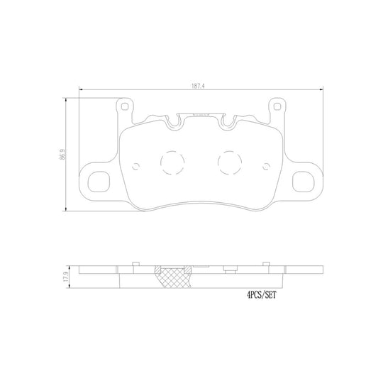 P65037N Brembo PRIME Ceramic Disc Brake Pad Set Brembo Brake Canada