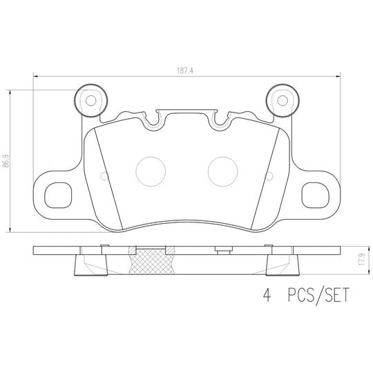 P65038N Brembo PRIME Ceramic Disc Brake Pad Set Brembo Brake Canada