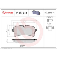 Charger l'image dans la galerie, P65040 Brembo Premium Low-Met OE Equivalent Pad Brembo Brake Canada