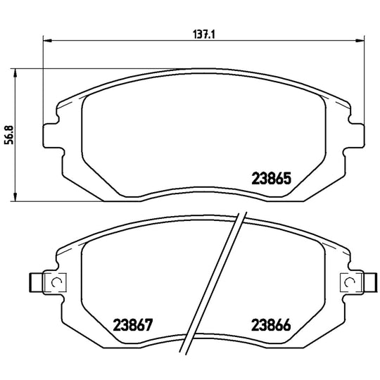 P78013X Brembo XTRA Low-Met Disc Brake Pad Set Brembo Brake Canada