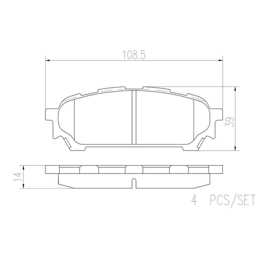 P78014N Brembo PRIME Ceramic Disc Brake Pad Set Brembo Brake Canada