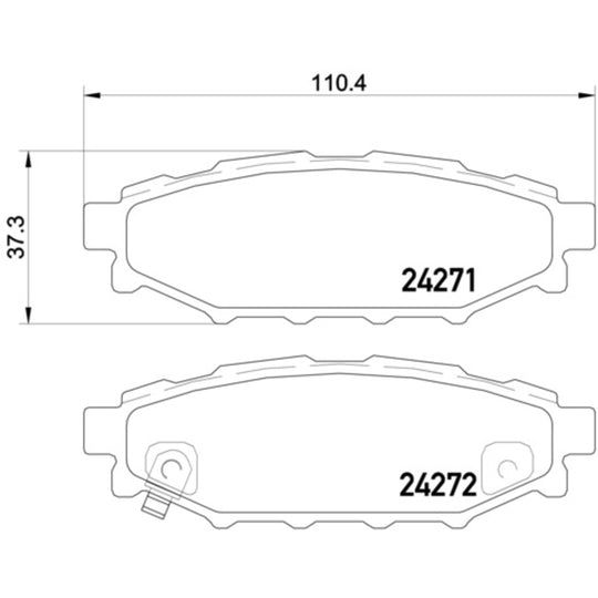 P78020X Brembo XTRA Low-Met Disc Brake Pad Set Brembo Brake Canada