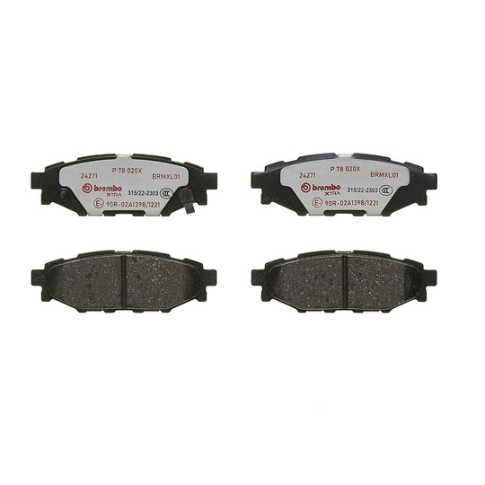 P78020X Brembo XTRA Low-Met Disc Brake Pad Set Brembo Brake Canada