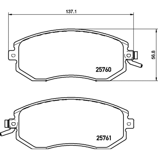 P78021X Brembo XTRA Low-Met Disc Brake Pad Set Brembo Brake Canada