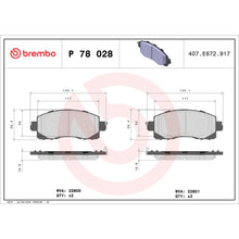 Charger l'image dans la galerie, P78028 Brembo Premium Low-Met OE Equivalent Pad Brembo Brake Canada
