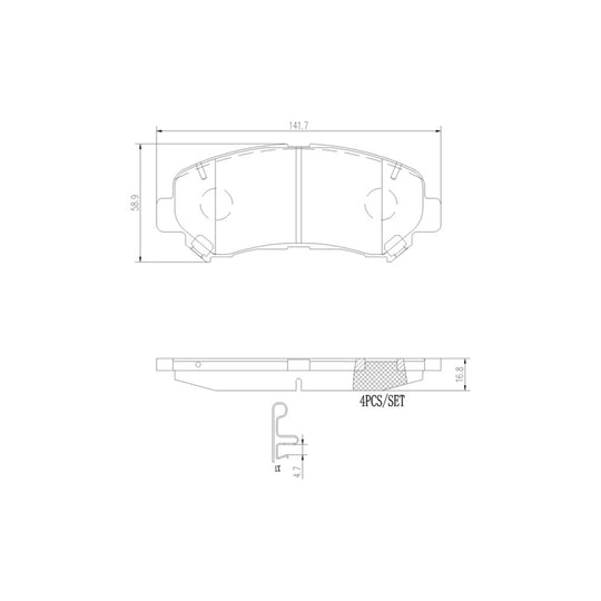 P79028N Brembo PRIME Ceramic Disc Brake Pad Set Brembo Brake Canada