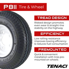 Load image into Gallery viewer, TEC48040085X45-P811 Wheel &amp; Tire Assembly 4.80-8 6PR Tenaci Journey P811 Trailer on 8X3.75 5X114.3 Rim Tenaci Tires Canada