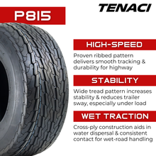 Load image into Gallery viewer, TEN20580010LRE-P815 20.5X8.00-10 10PR Tenaci Journey P815 Trailer Tenaci Journey Tires Canada