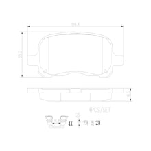 Load image into Gallery viewer, P83044N Brembo PRIME Ceramic Disc Brake Pad Set Brembo Brake Canada