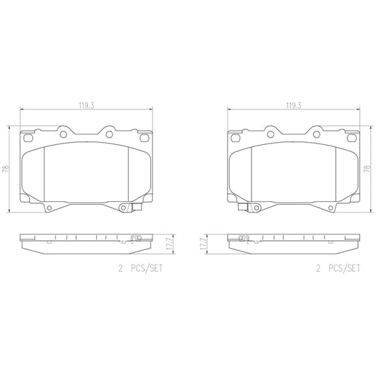P83048N Brembo PRIME Ceramic Disc Brake Pad Set Brembo Brake Canada
