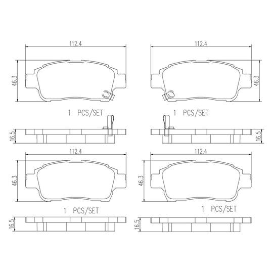 P83050N Brembo PRIME Ceramic Disc Brake Pad Set Brembo Brake Canada