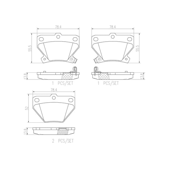 P83052N Brembo PRIME Ceramic Disc Brake Pad Set Brembo Brake Canada