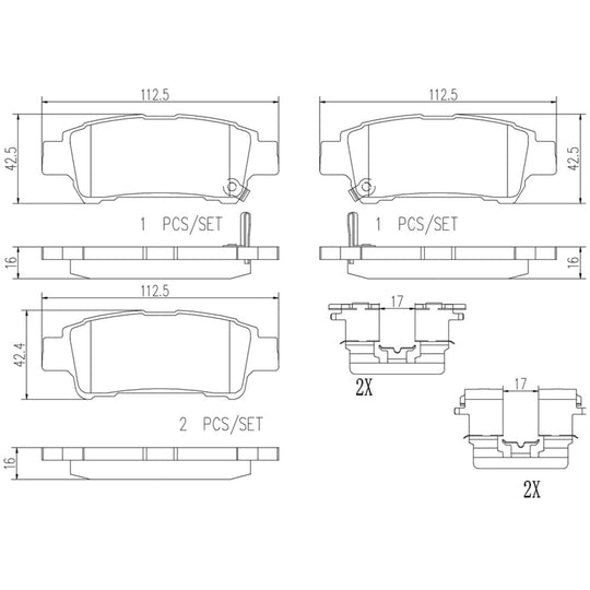 P83056N Brembo PRIME Ceramic Disc Brake Pad Set Brembo Brake Canada