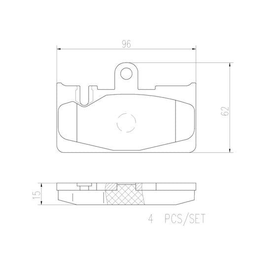P83059N Brembo PRIME Ceramic Disc Brake Pad Set Brembo Brake Canada