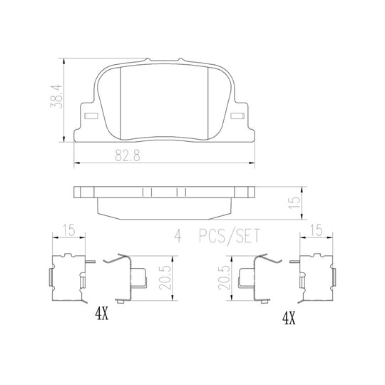 P83063N Brembo PRIME Ceramic Disc Brake Pad Set Brembo Brake Canada