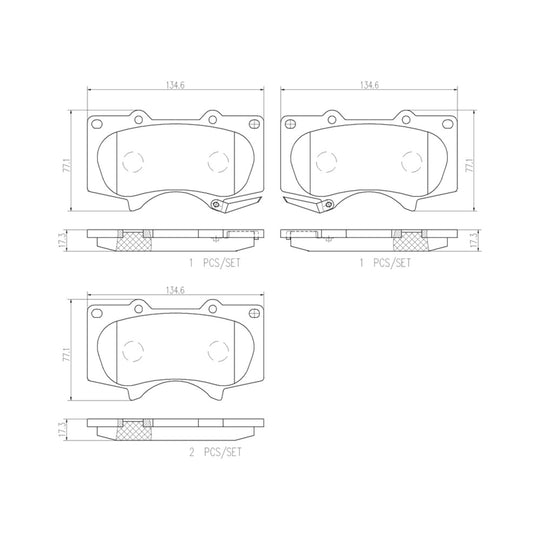 P83066N Brembo PRIME Ceramic Disc Brake Pad Set Brembo Brake Canada