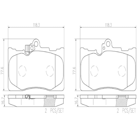 P83072N Brembo PRIME Ceramic Disc Brake Pad Set Brembo Brake Canada