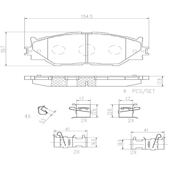 P83074N Brembo PRIME Ceramic Disc Brake Pad Set Brembo Brake Canada