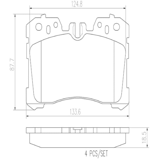 P83075N Brembo PRIME Ceramic Disc Brake Pad Set Brembo Brake Canada