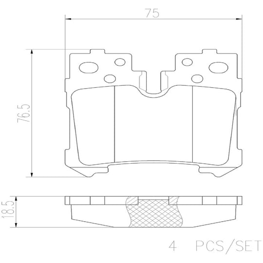 P83076N Brembo PRIME Ceramic Disc Brake Pad Set Brembo Brake Canada