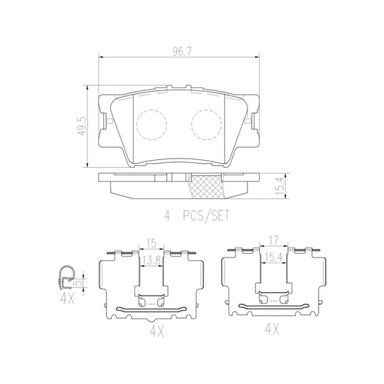 P83089N Brembo PRIME Ceramic Disc Brake Pad Set Brembo Brake Canada