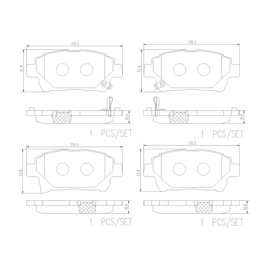P83097N Brembo PRIME Ceramic Disc Brake Pad Set Brembo Brake Canada