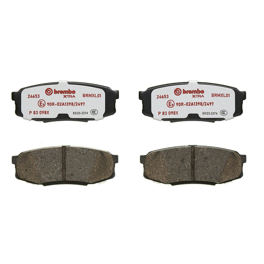 P83098X Brembo XTRA Low-Met Disc Brake Pad Set Brembo Brake Canada