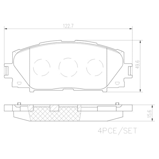 P83106N Brembo PRIME Ceramic Disc Brake Pad Set Brembo Brake Canada