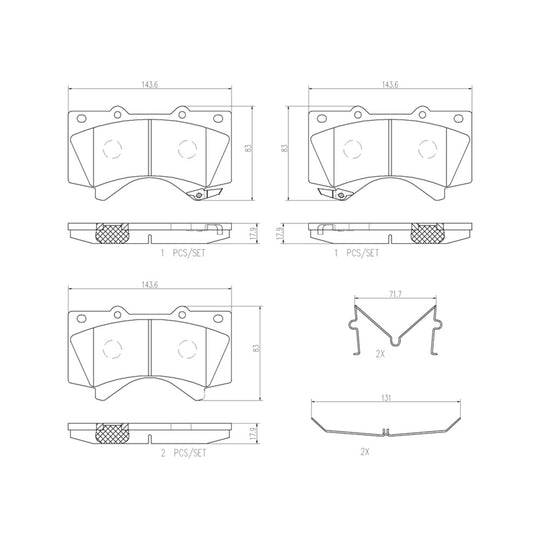 P83107N Brembo PRIME Ceramic Disc Brake Pad Set Brembo Brake Canada