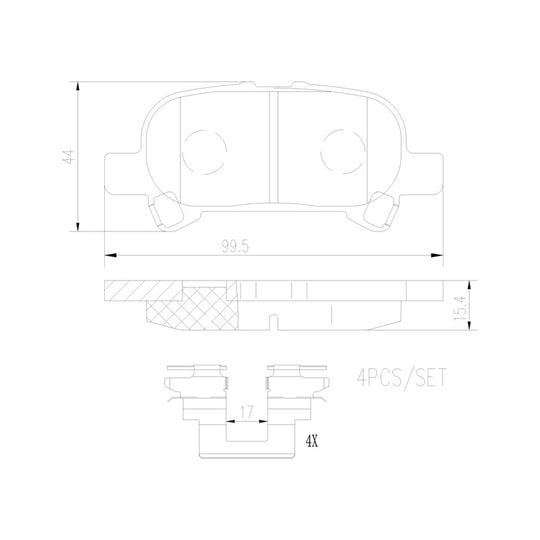 P83110N Brembo PRIME Ceramic Disc Brake Pad Set Brembo Brake Canada