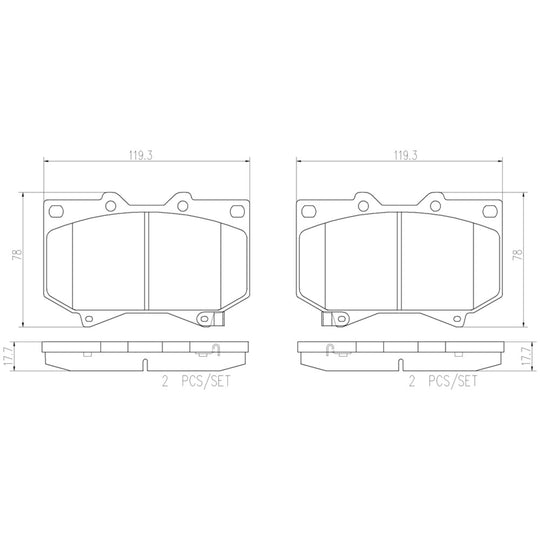 P83118N Brembo PRIME Ceramic Disc Brake Pad Set Brembo Brake Canada