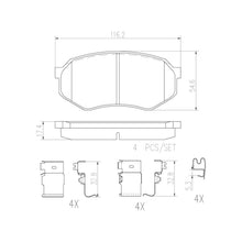 Load image into Gallery viewer, P83122N Brembo PRIME Ceramic Disc Brake Pad Set Brembo Brake Canada