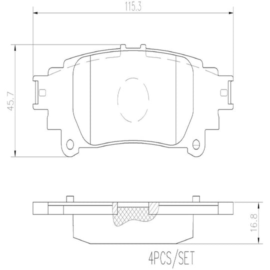 P83132N Brembo PRIME Ceramic Disc Brake Pad Set Brembo Brake Canada