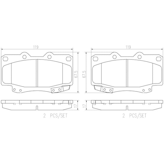 P83143N Brembo PRIME Ceramic Disc Brake Pad Set Brembo Brake Canada