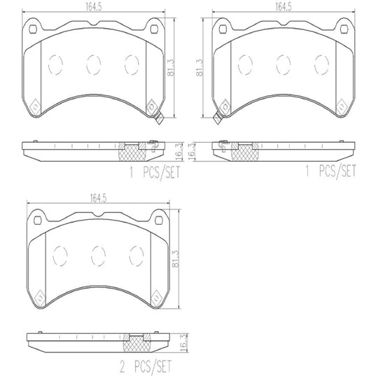 P83146N Brembo PRIME Ceramic Disc Brake Pad Set Brembo Brake Canada